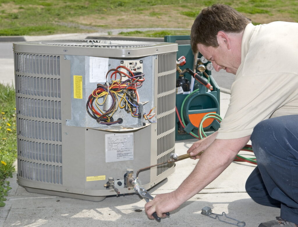  Welding New Connection on AC Unit